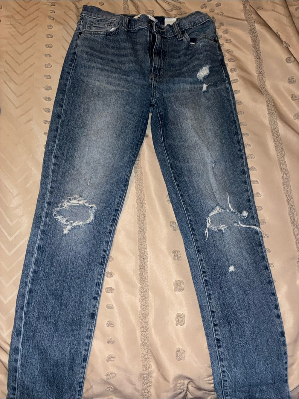 eunina Distressed Skinny Jeans - Medium Blue